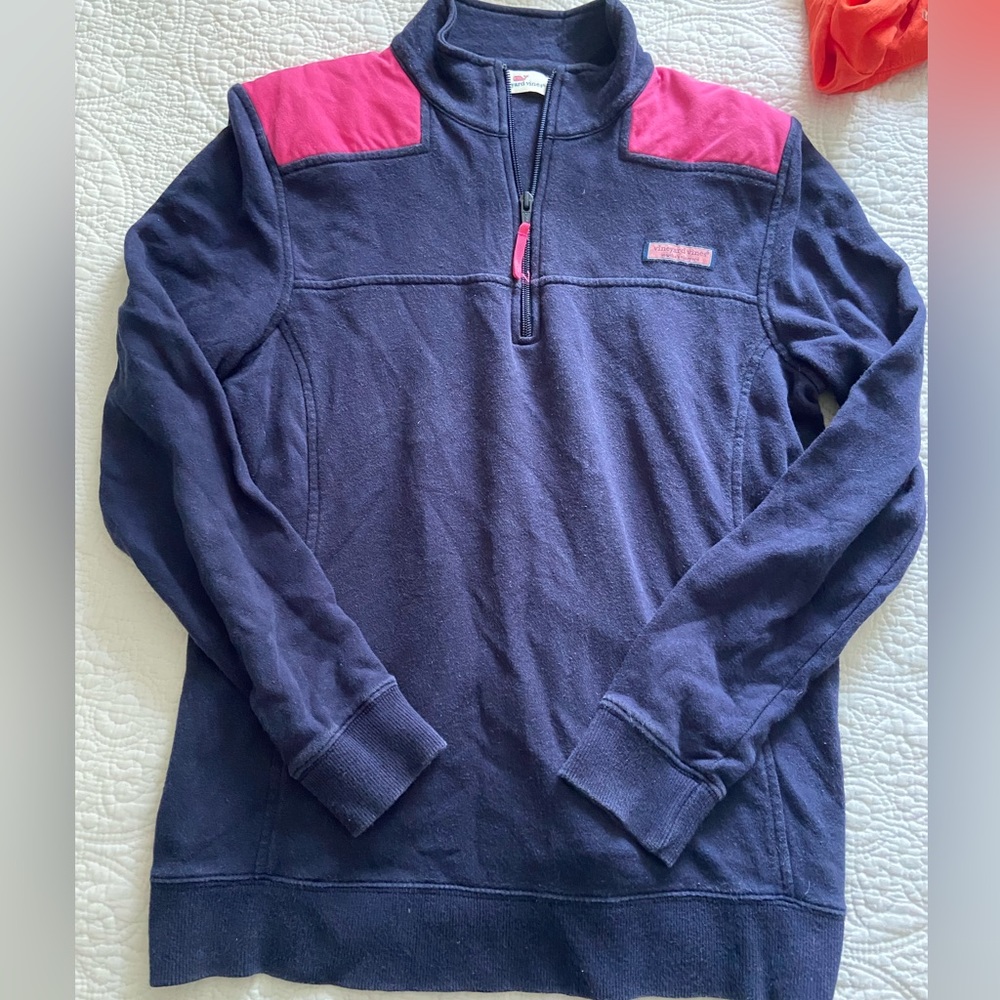 Navy Vineyard Vines Quarter (1/4) Zip Pullover